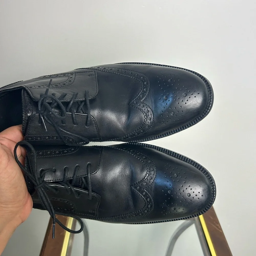 Cole Haan‎ Oxfords Formal Mens Shoes Black Size 10W Comfortable Laces
